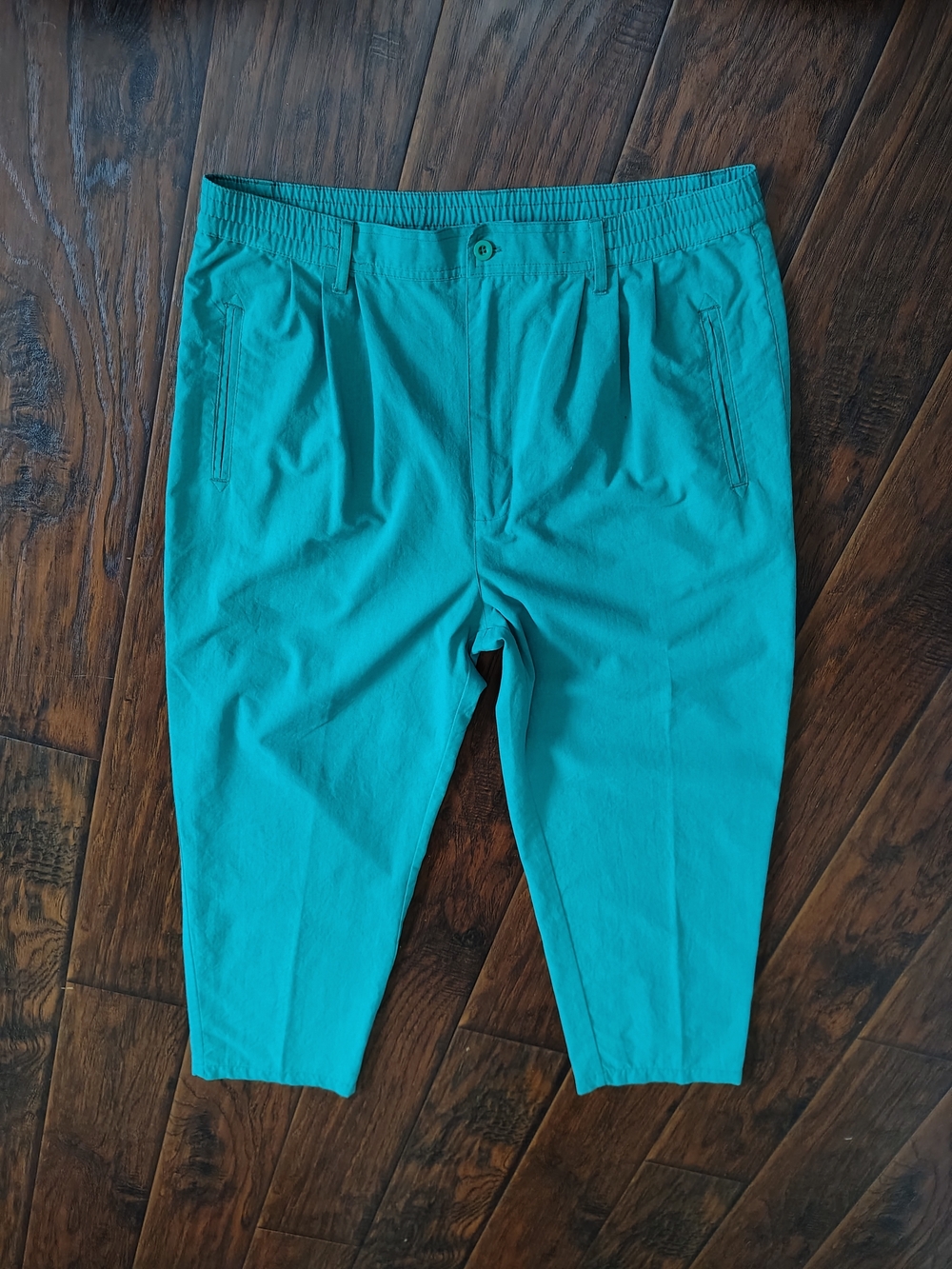 Vintage 90s Gitano solid green pleated front casual pants Size 16